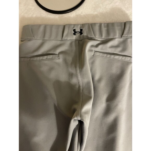 Under Armour Youth Boys/Girls Baseball/Softball Pants XL. Elastic Bottom. Gray - Picture 6 of 11